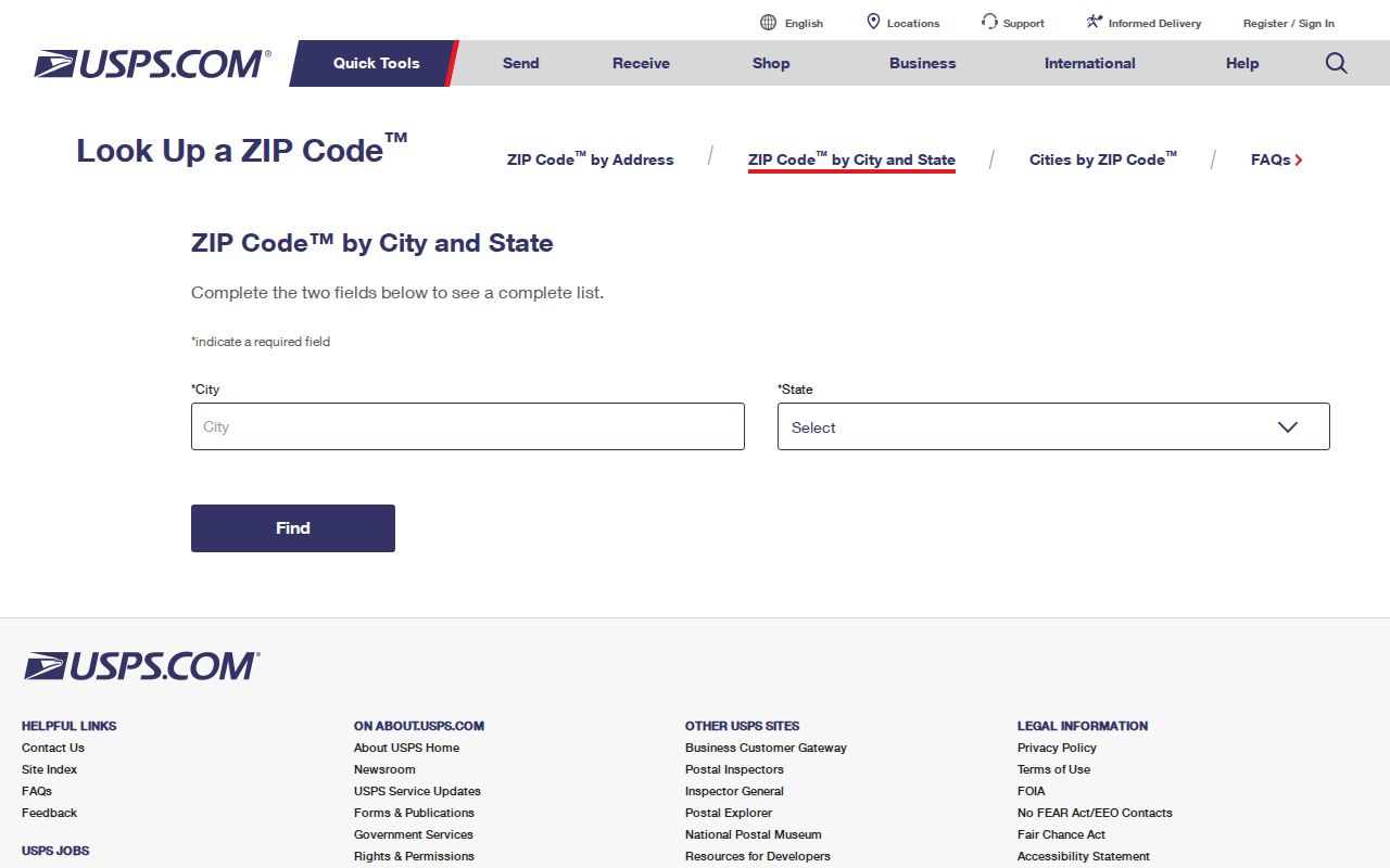 USPS city and state ZIP lookup for Boca Raton postal codes